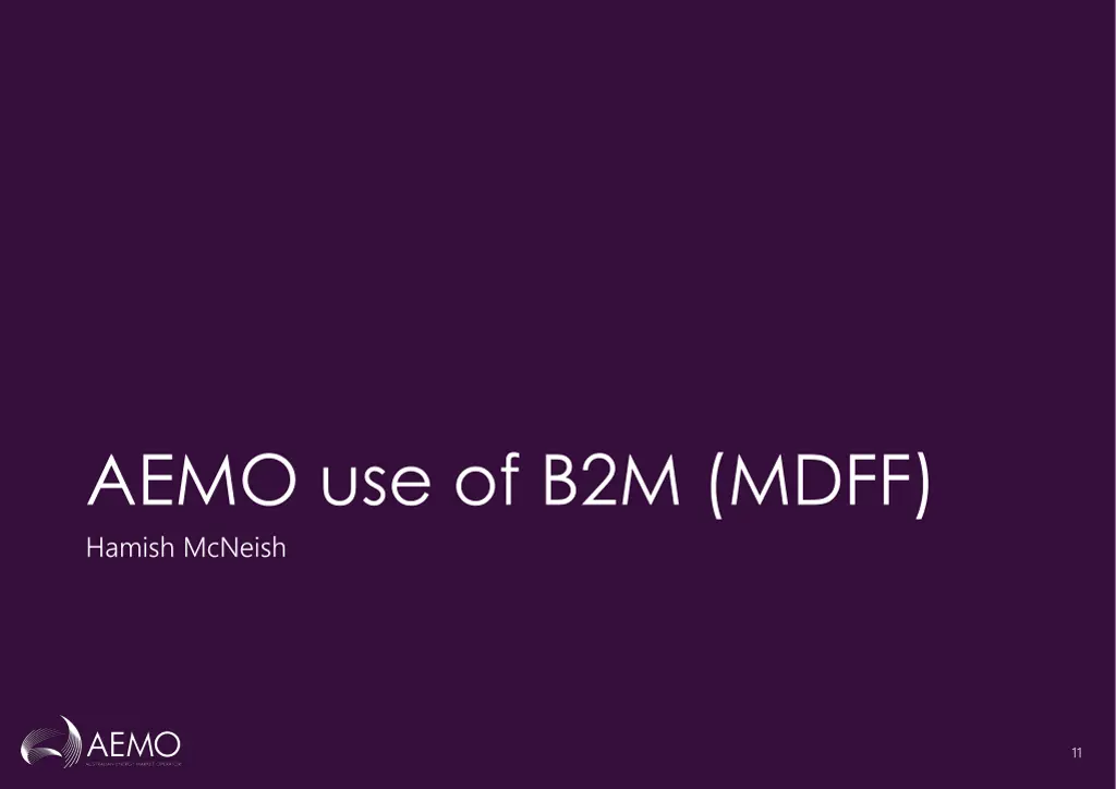aemo use of b2m mdff hamish mcneish