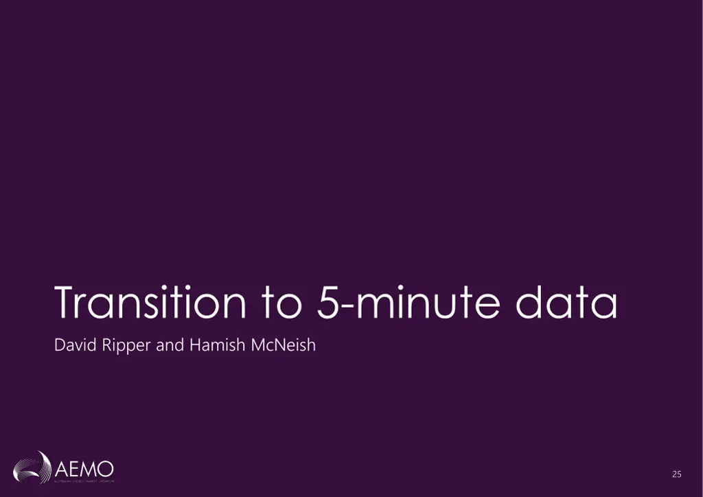 transition to 5 minute data david ripper