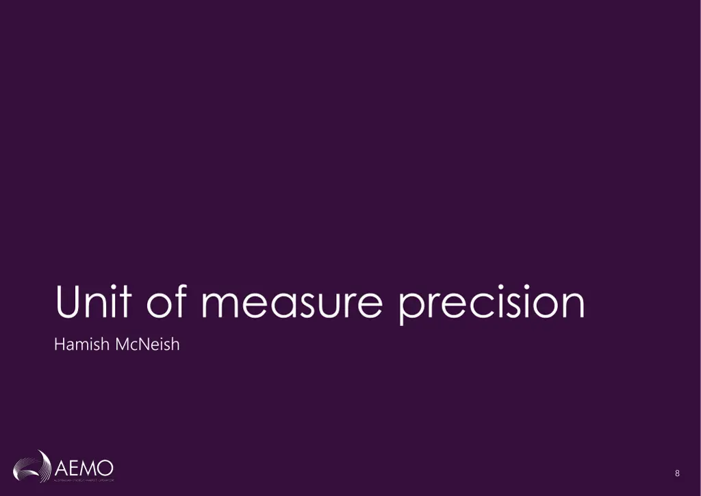 unit of measure precision hamish mcneish