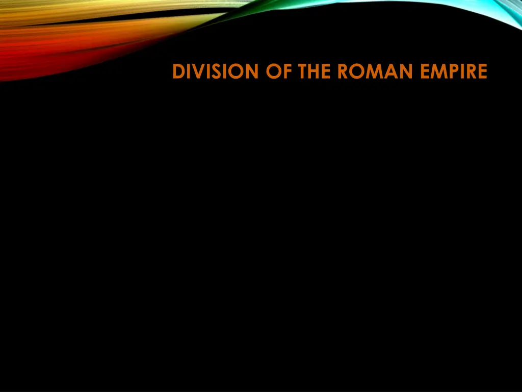 division of the roman empire