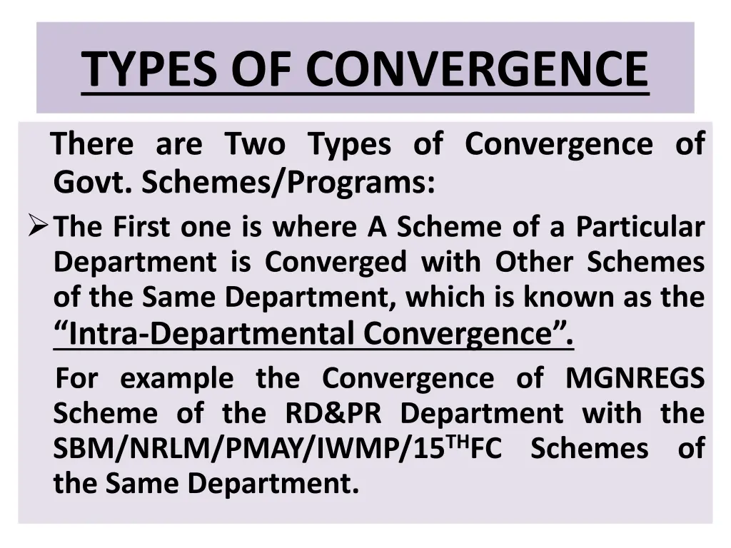 types of convergence