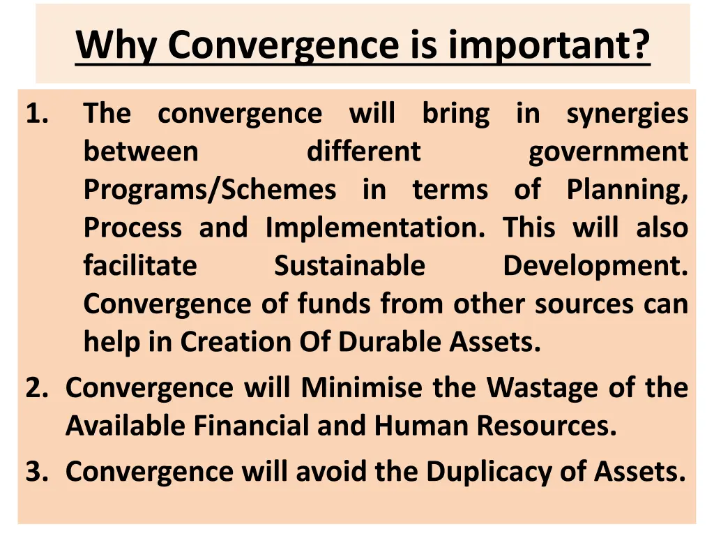 why convergence is important
