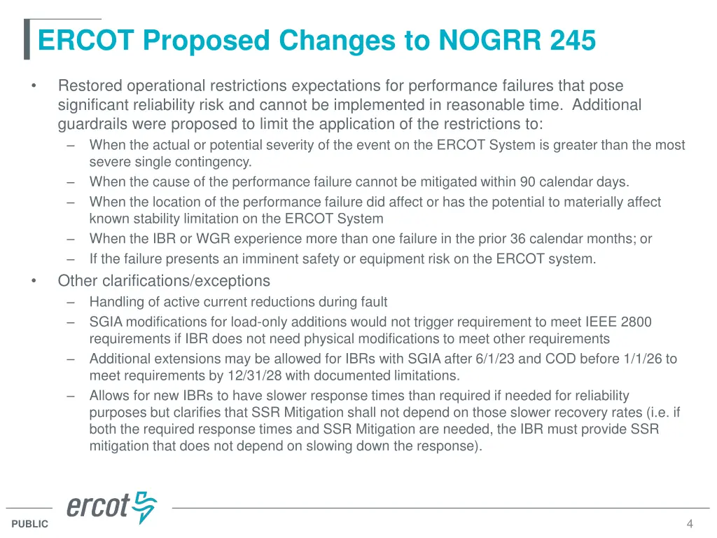 ercot proposed changes to nogrr 245