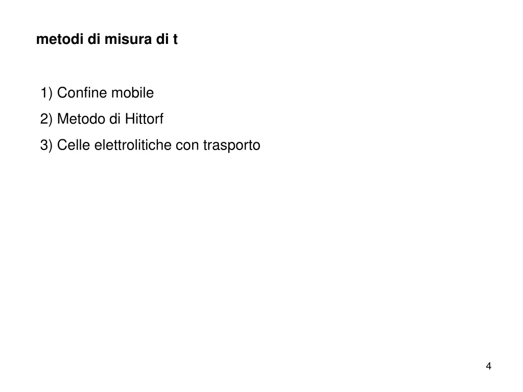 metodi di misura di t