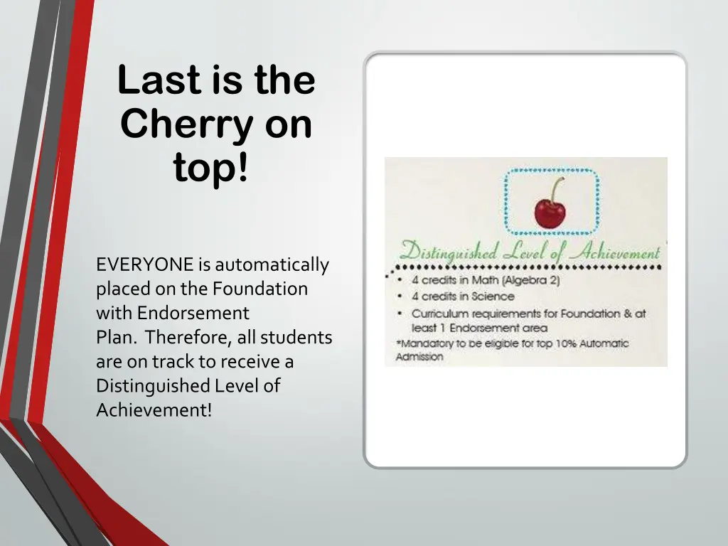 last is the cherry on top