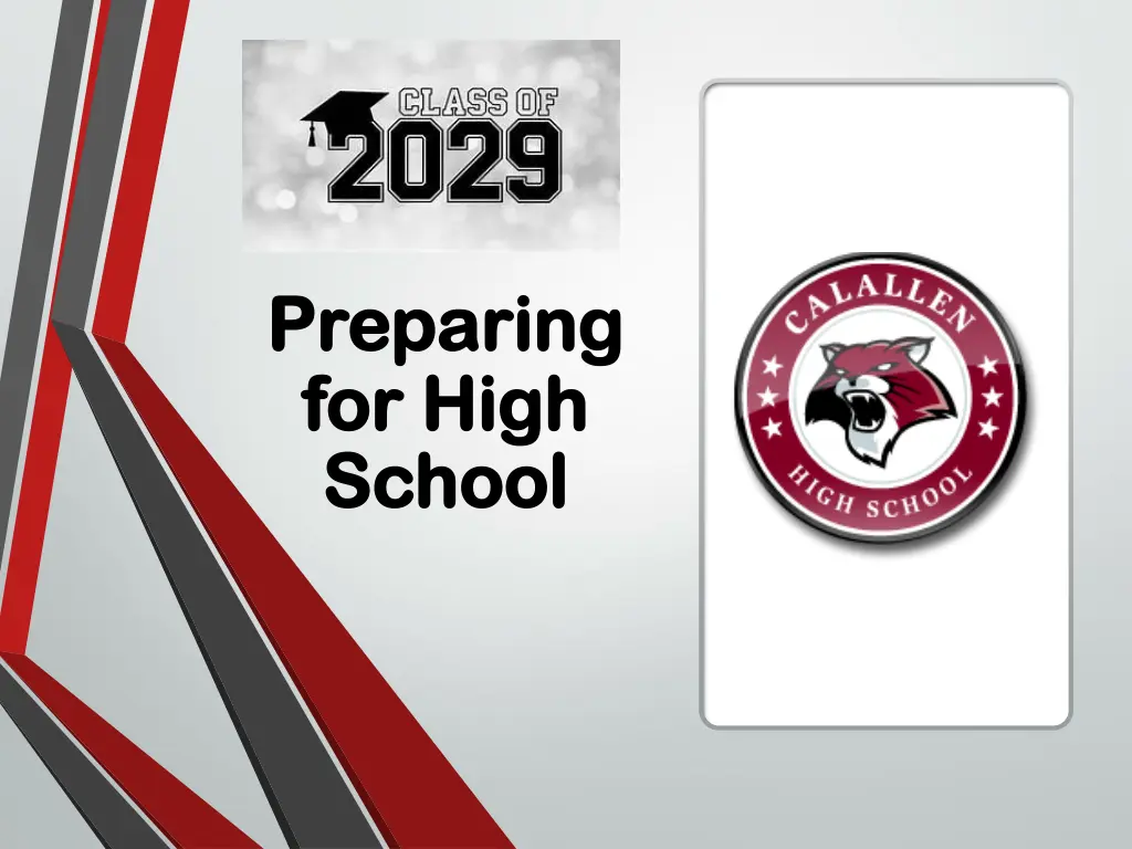 preparing preparing for high for high school