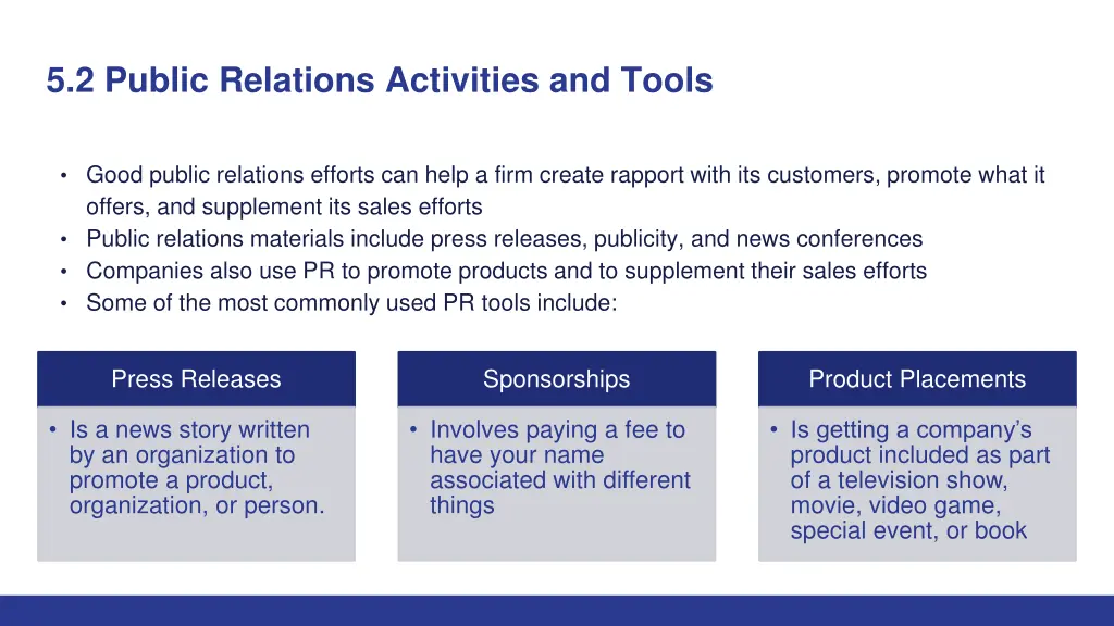 5 2 public relations activities and tools