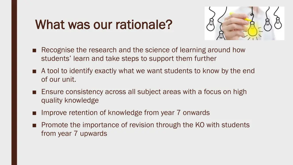 what was our rationale what was our rationale