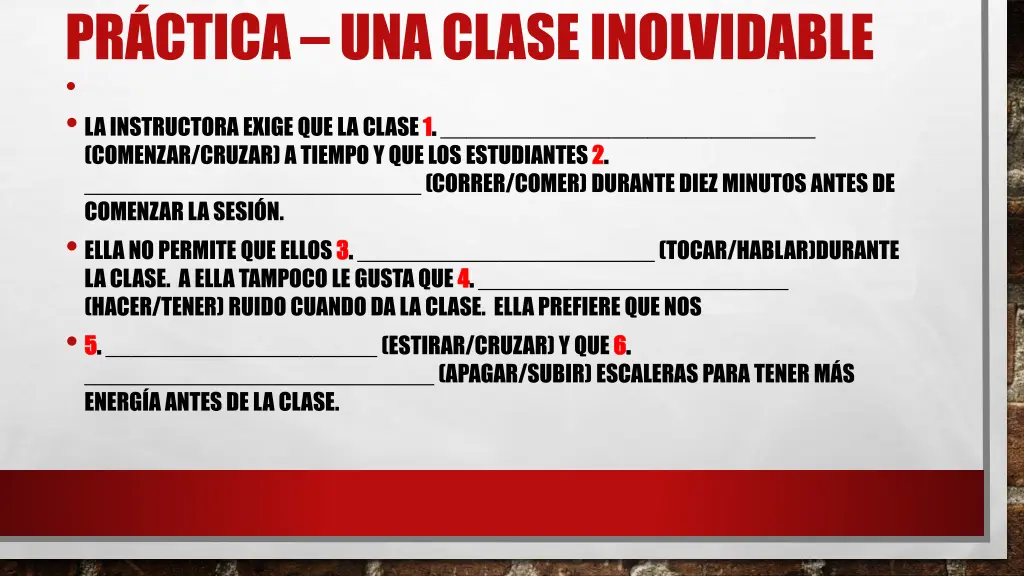 pr ctica unaclaseinolvidable