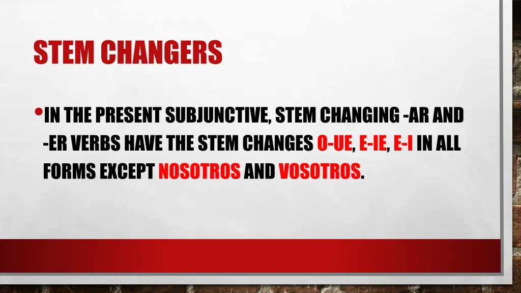 stem changers