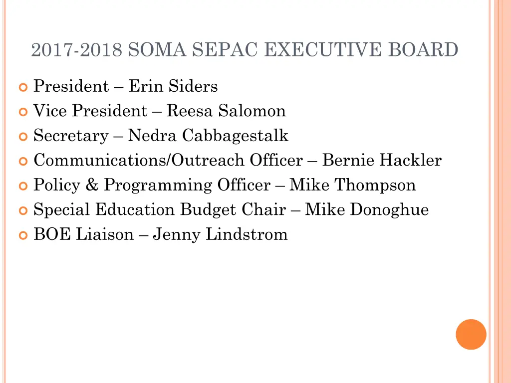 2017 2018 soma sepac executive board