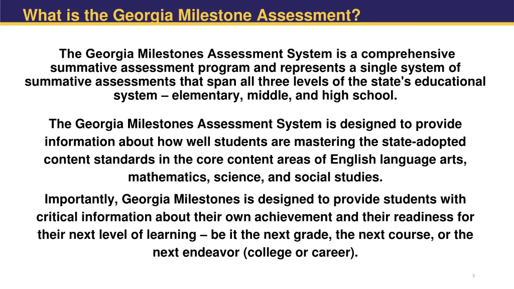 what is the georgia milestone assessment