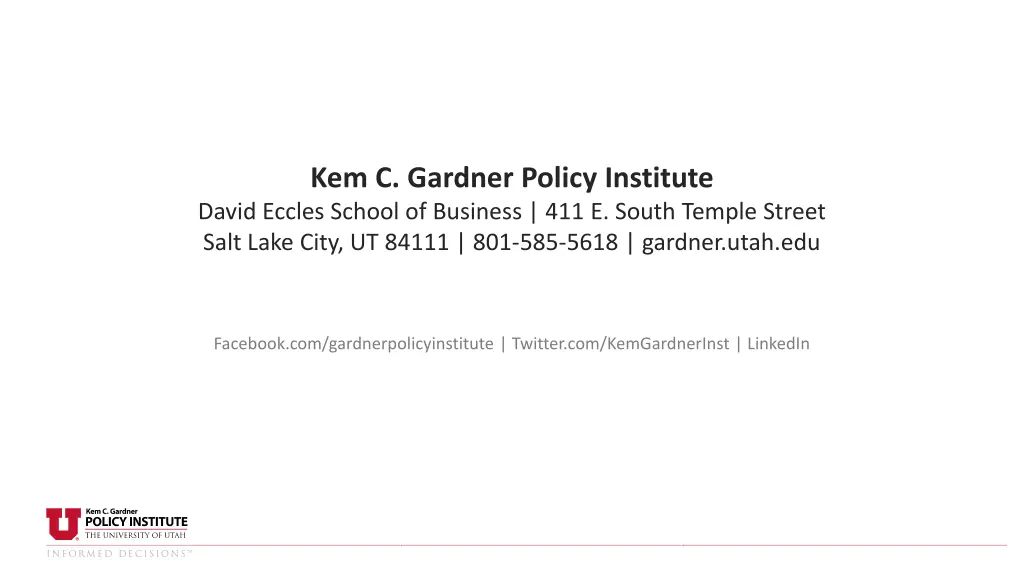 kem c gardner policy institute david eccles