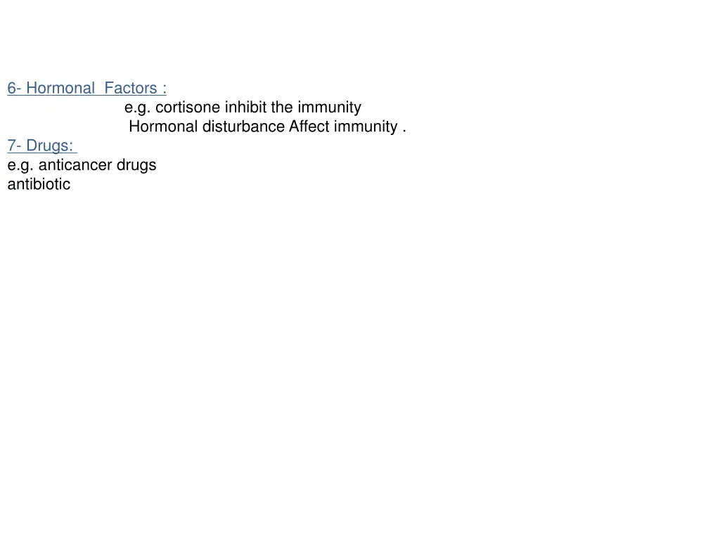 6 hormonal factors