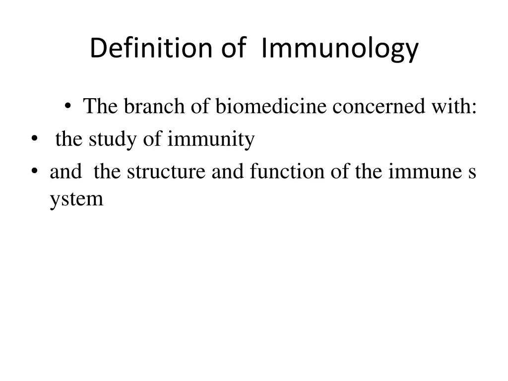 definition of immunology