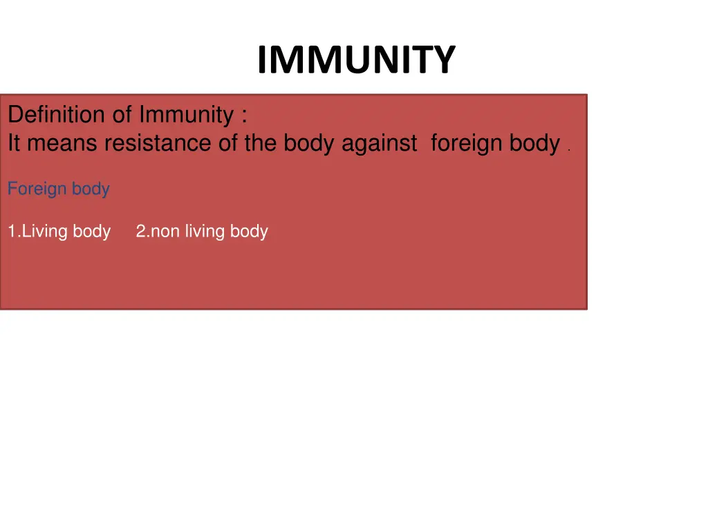 immunity