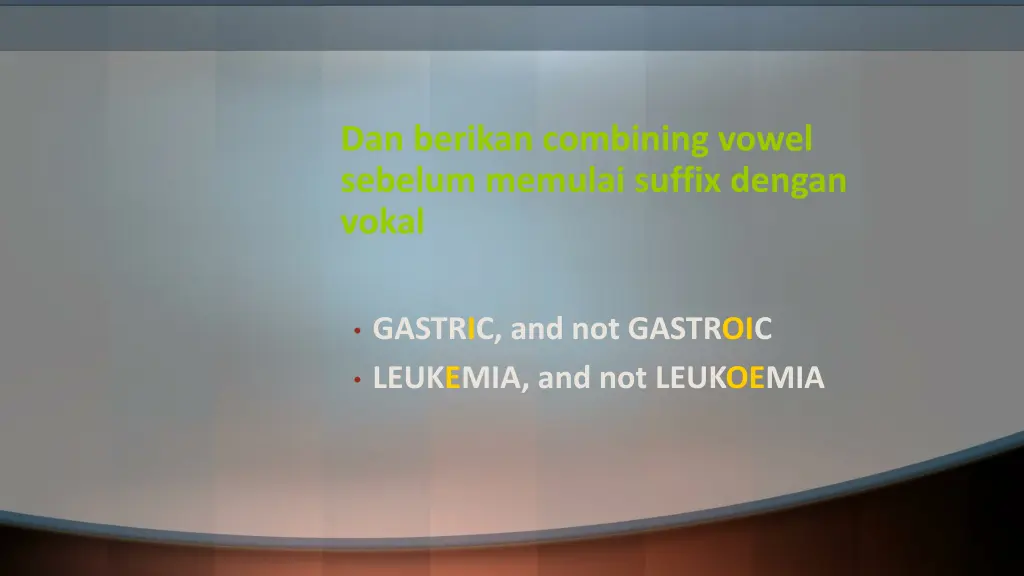 dan berikan combining vowel sebelum memulai