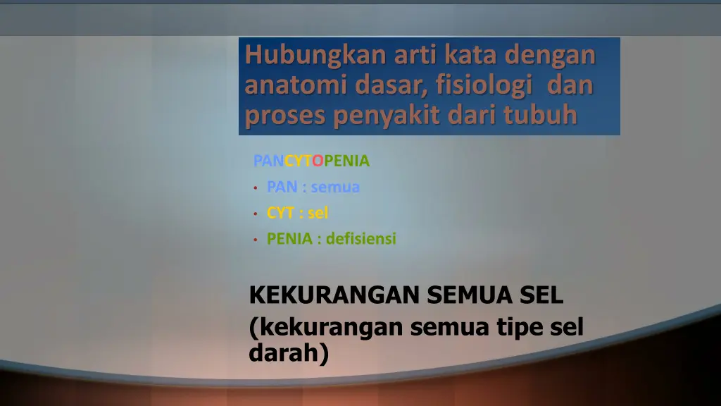 hubungkan arti kata dengan anatomi dasar