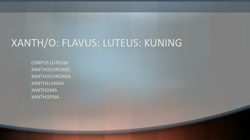 xanth o flavus luteus kuning