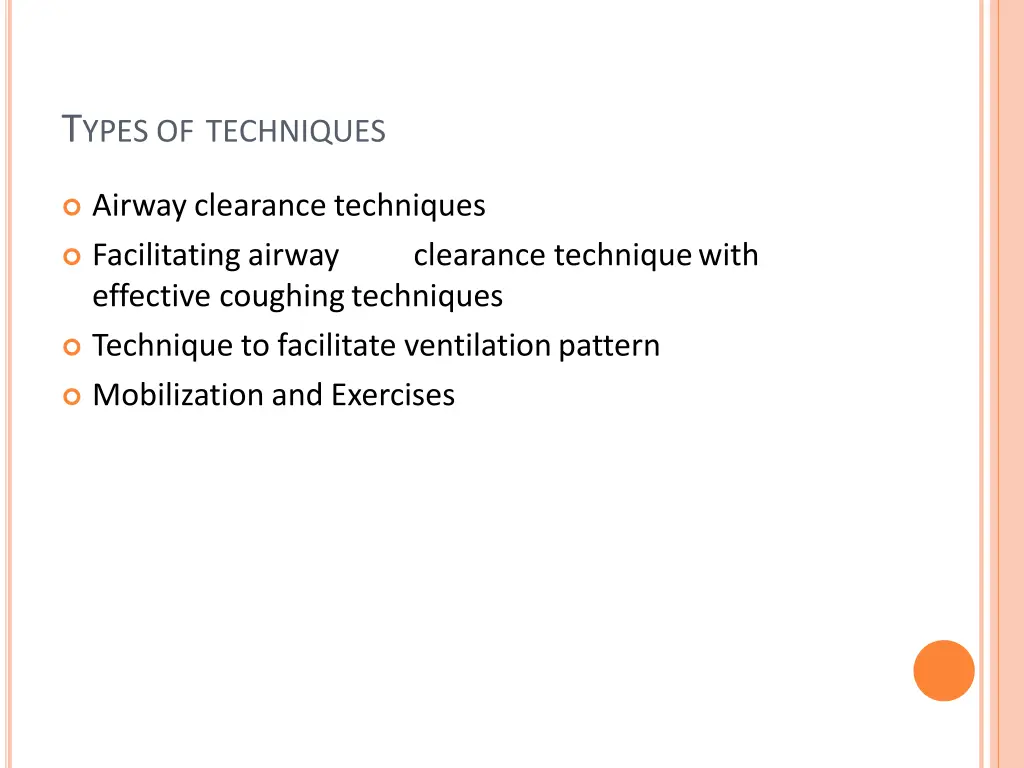 t ypes of techniques