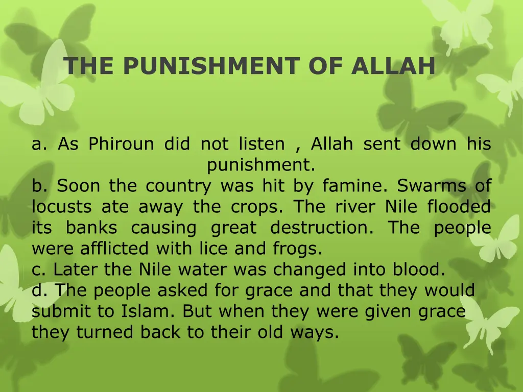 the punishment of allah