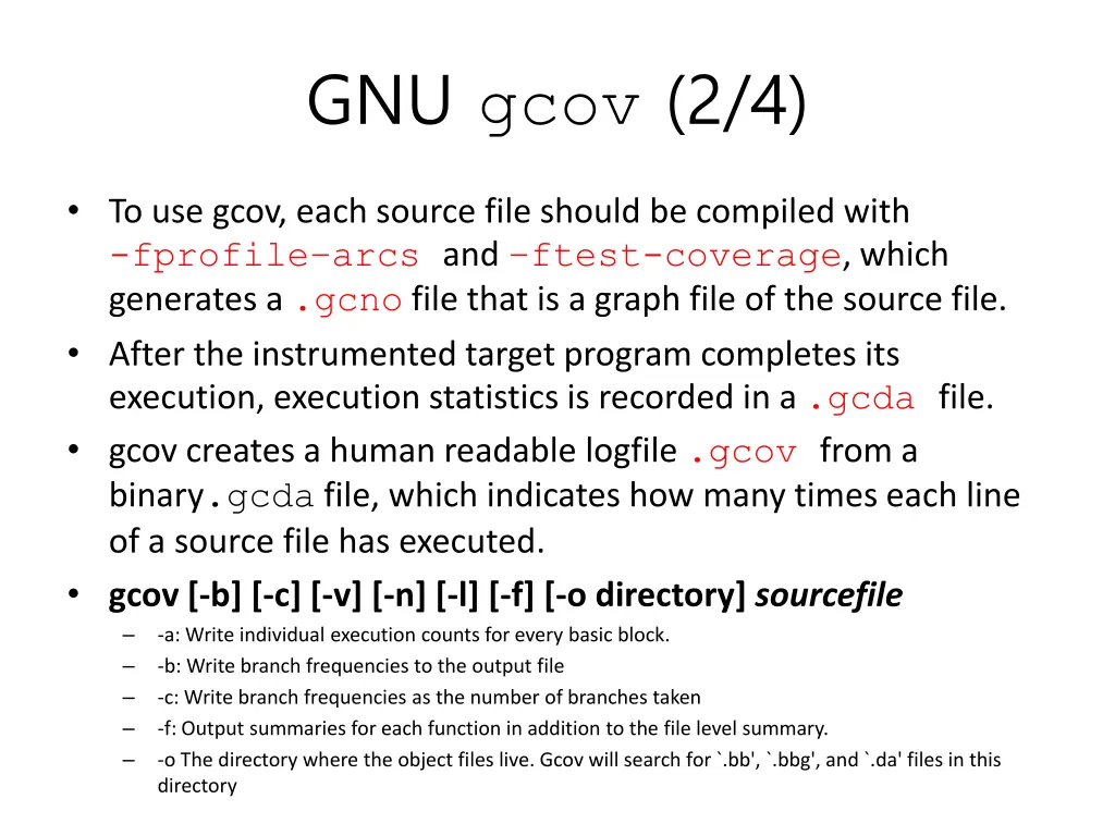 gnu gcov 2 4