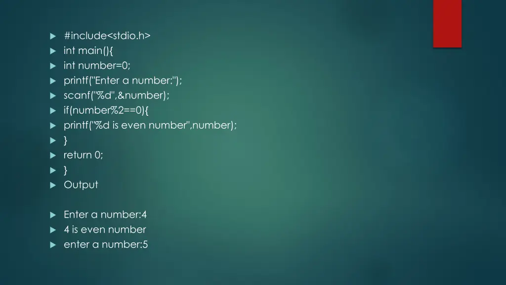 include stdio h int main int number 0 printf