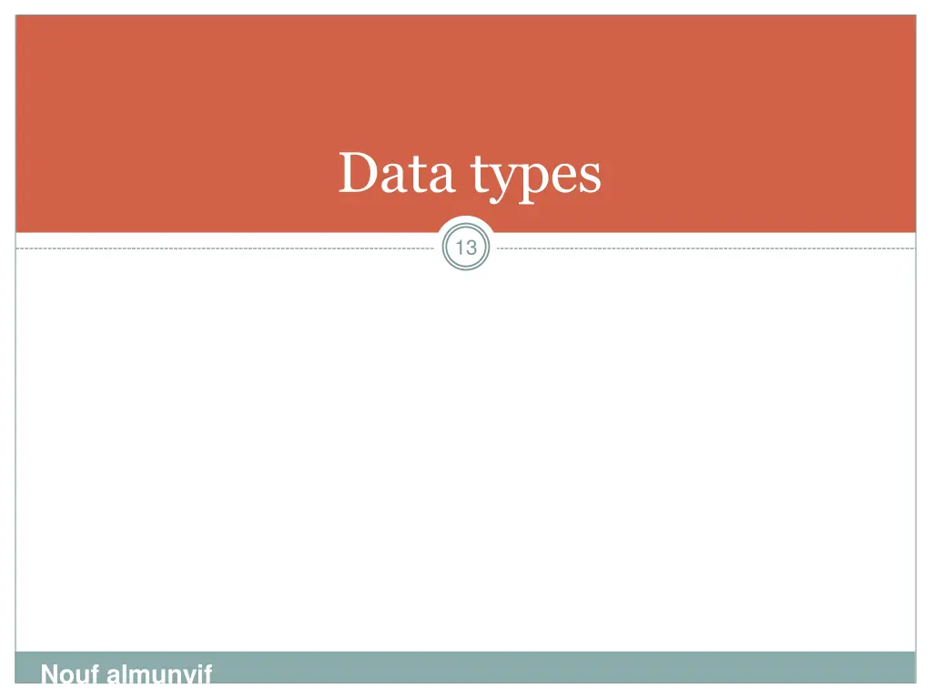 data types