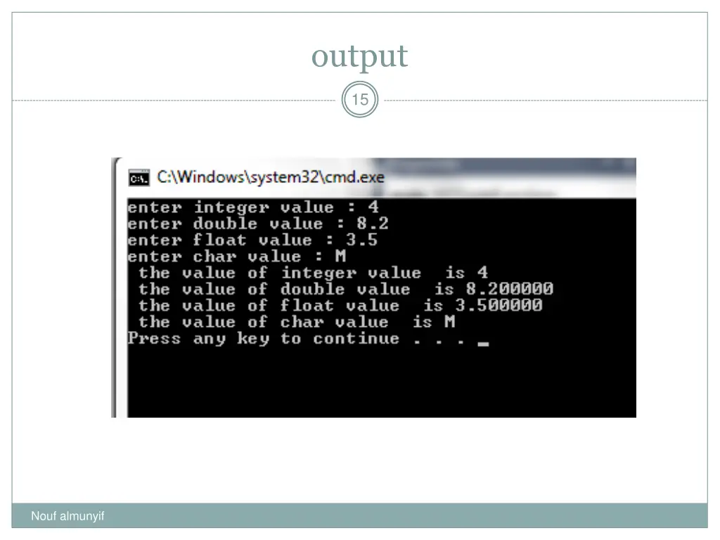 output