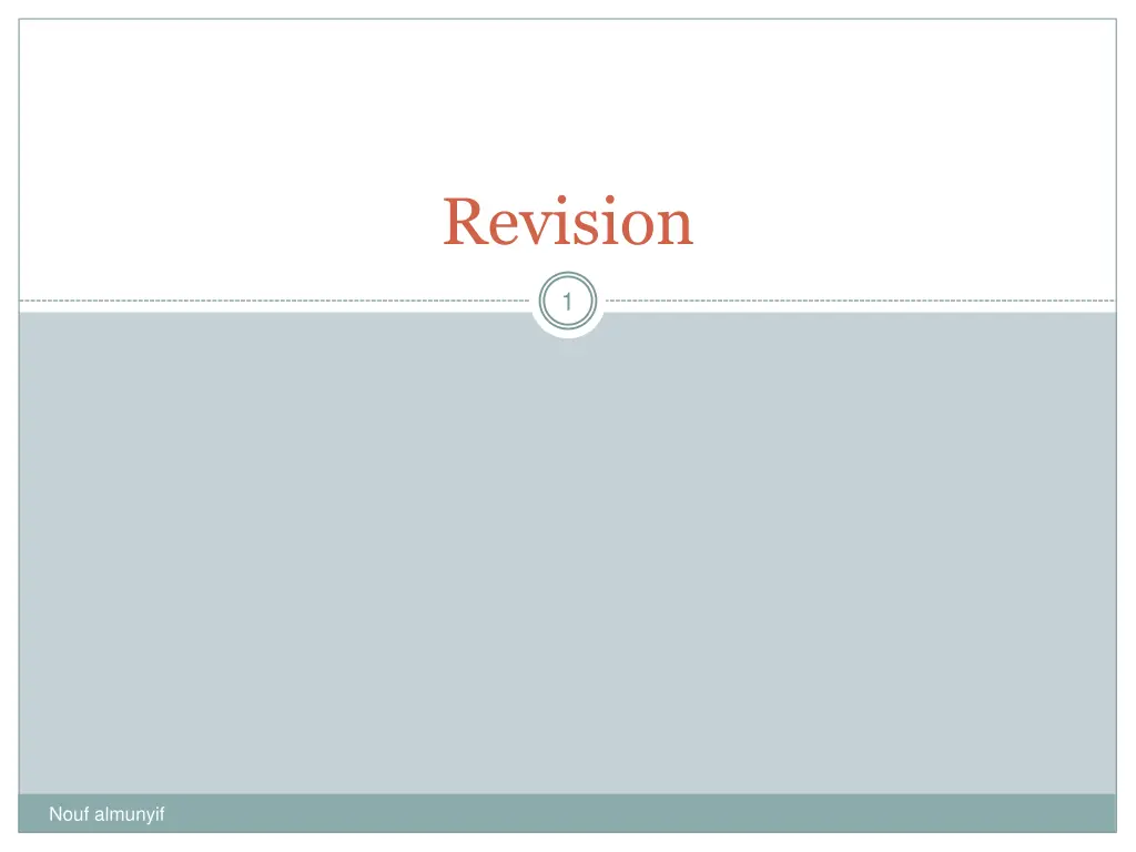 revision