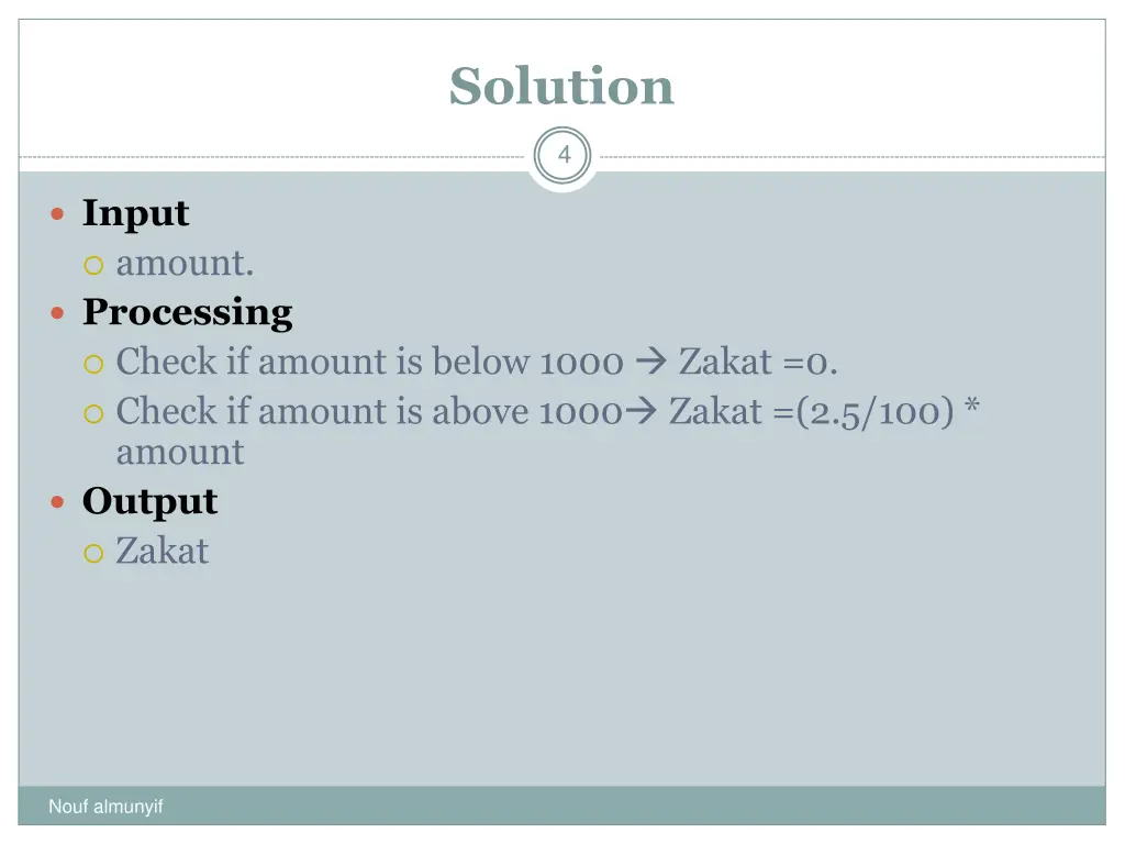 solution