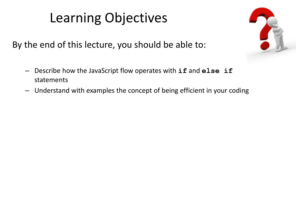 learning objectives