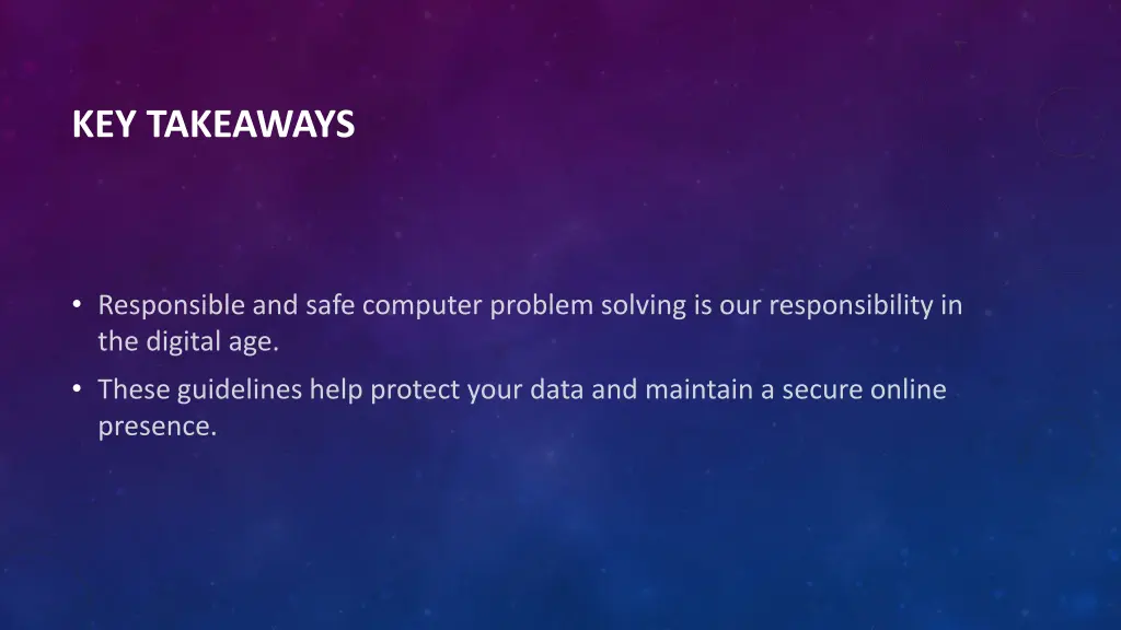 key takeaways