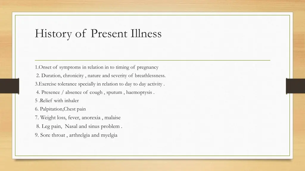 history of present illness
