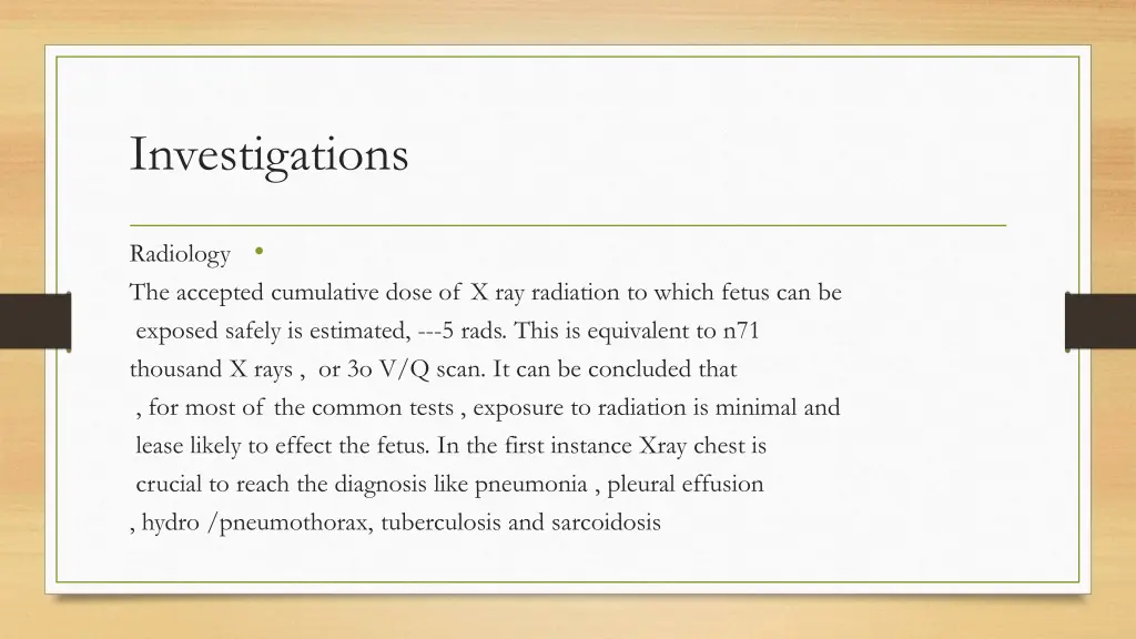 investigations