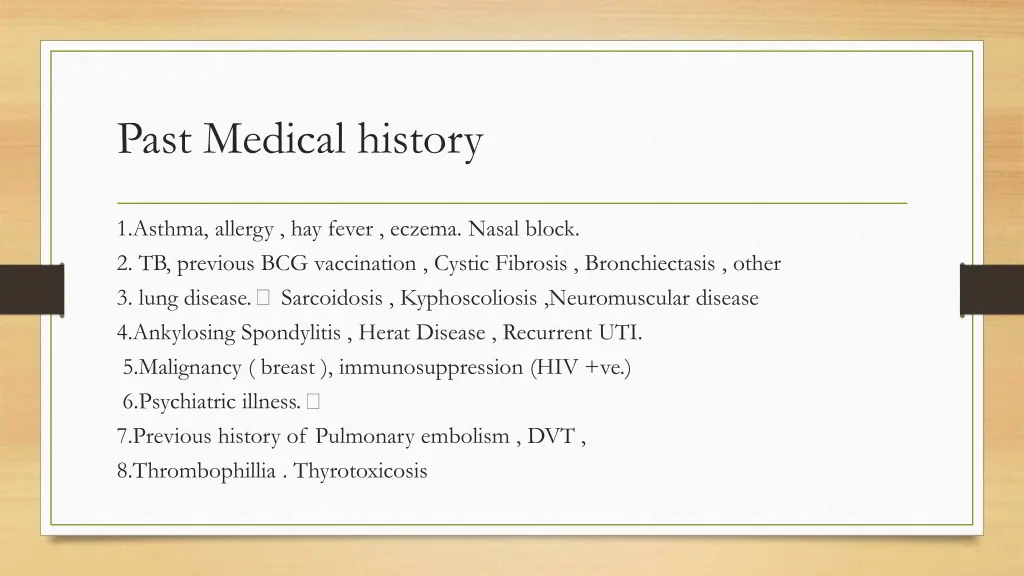 past medical history