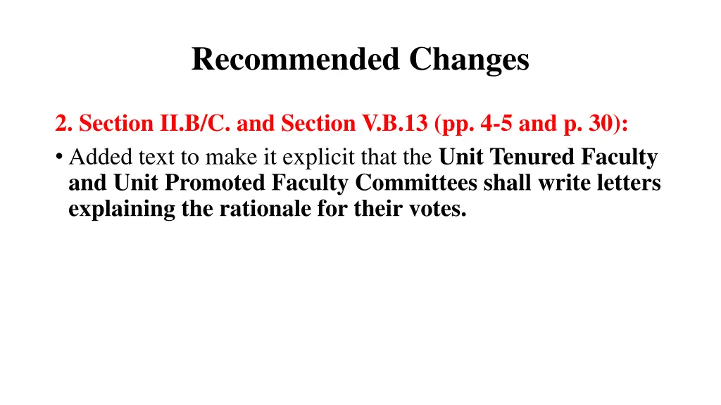 recommended changes 1