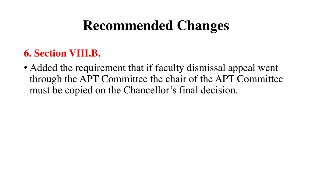 recommended changes 5
