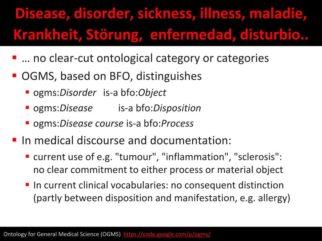 disease disorder sickness illness maladie