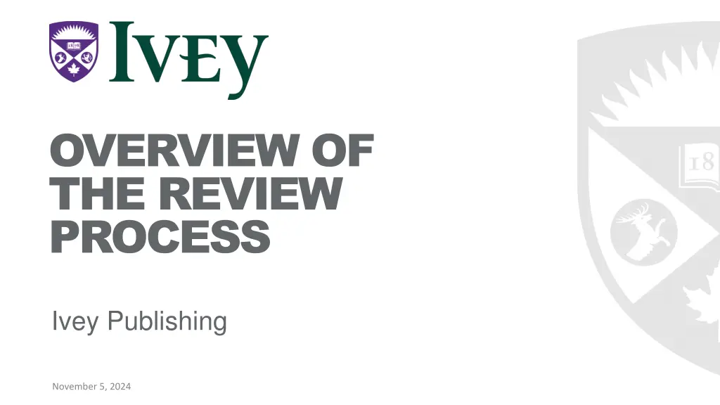 overview of the review process