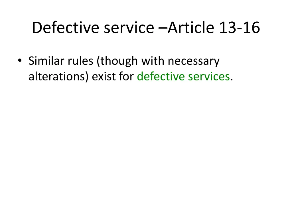 defective service article 13 16