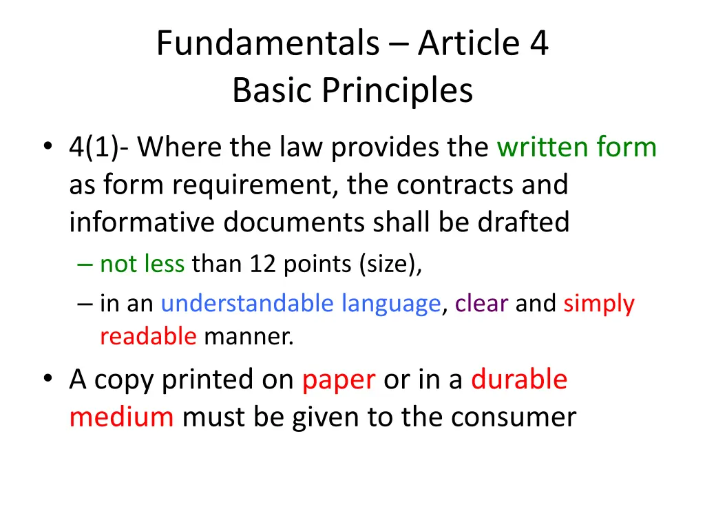 fundamentals article 4 basic principles