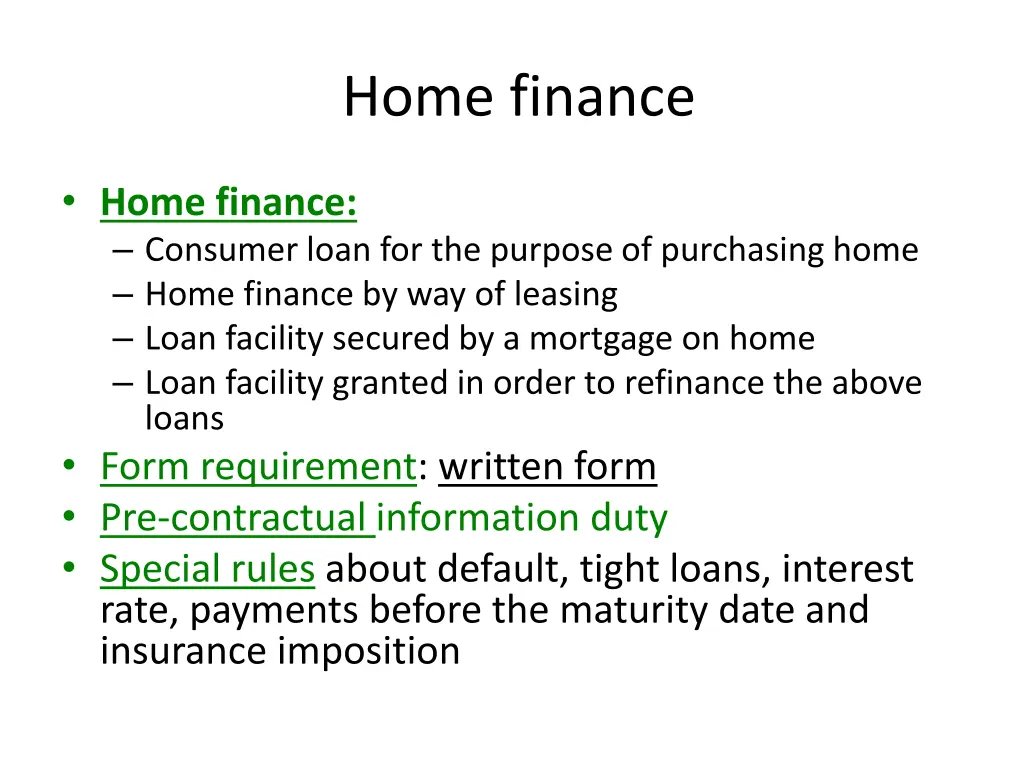 home finance