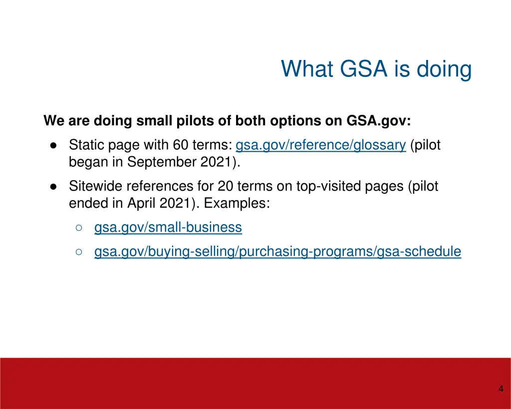 what gsa is doing