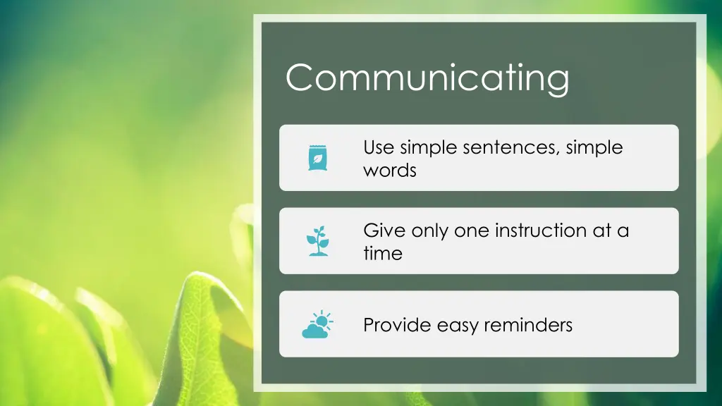 communicating