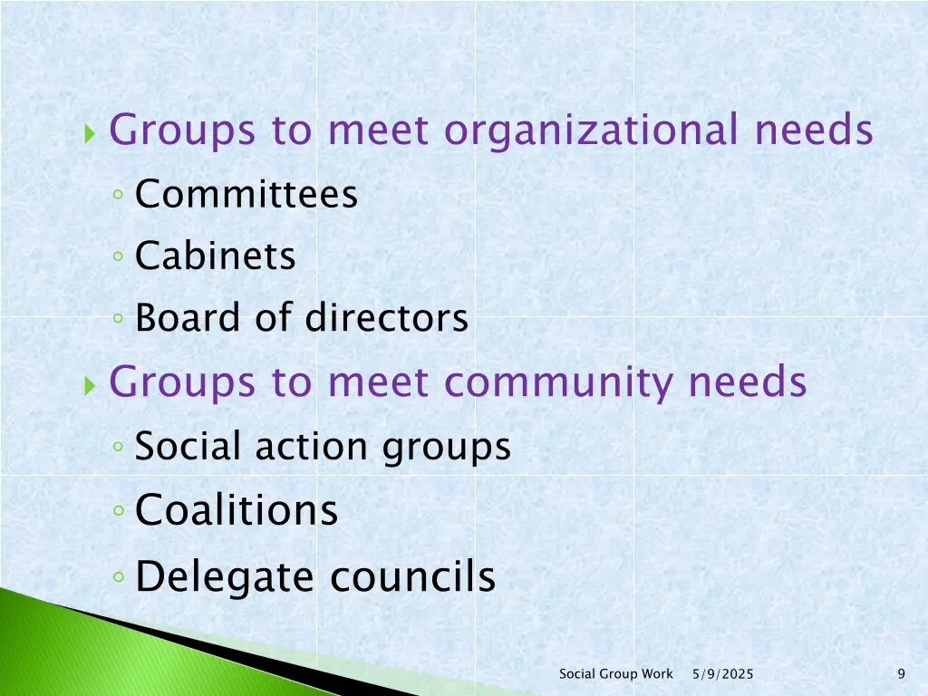 groups to meet organizational needs committees