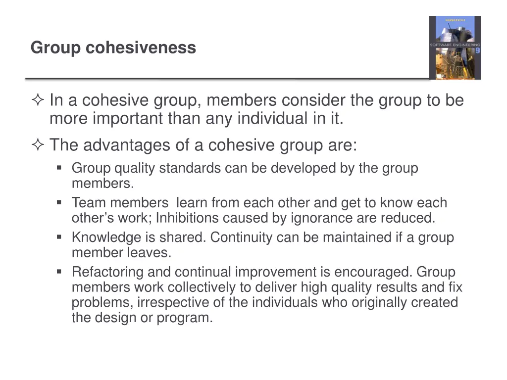 group cohesiveness