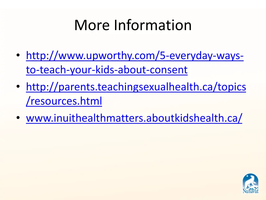 more information