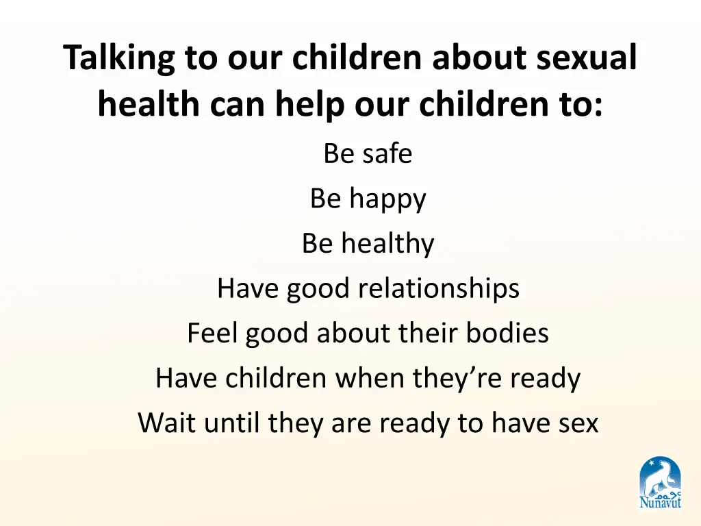 talking to our children about sexual health
