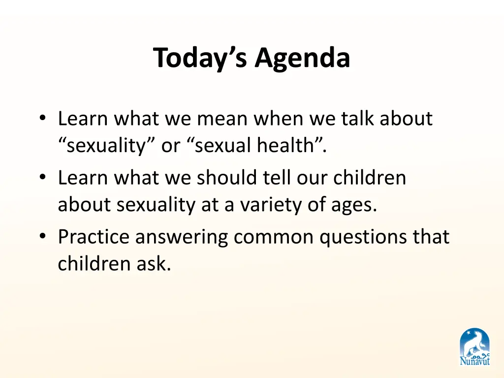 today s agenda